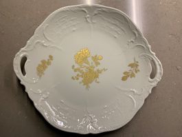 Platte weiss mit Goldrand Rosenthal Classic Rose Collection