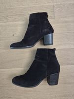Schwarze Homers Wildleder Stiefeletten, Grösse 40