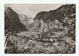 Postkarte Lauterbrunnen im Bern Das Wasserfalltal 22.06.1953