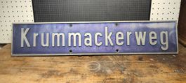 Wunderschönes Strassenschild Nr 5 Krummackerweg