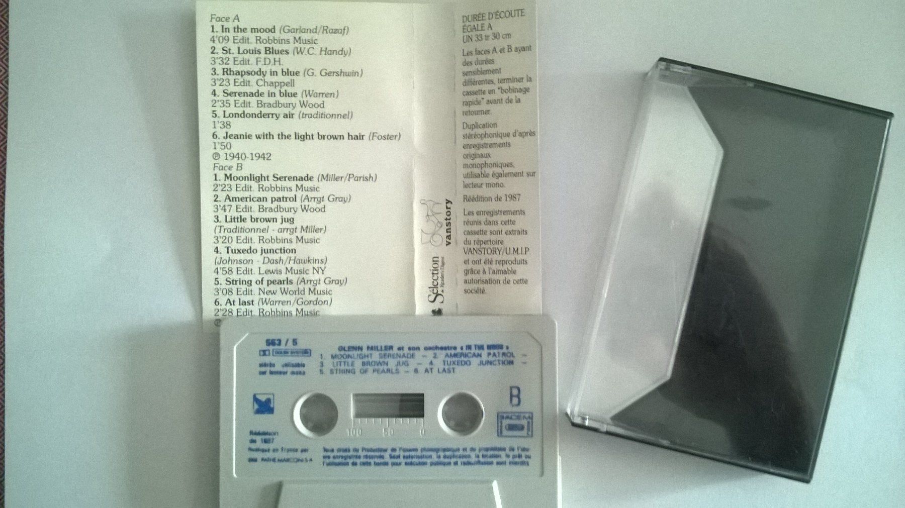 Musicassette: Cassette audio jazz Glenn Miller 1987 – Usato da Fontainemelon venduto da cathare67 2