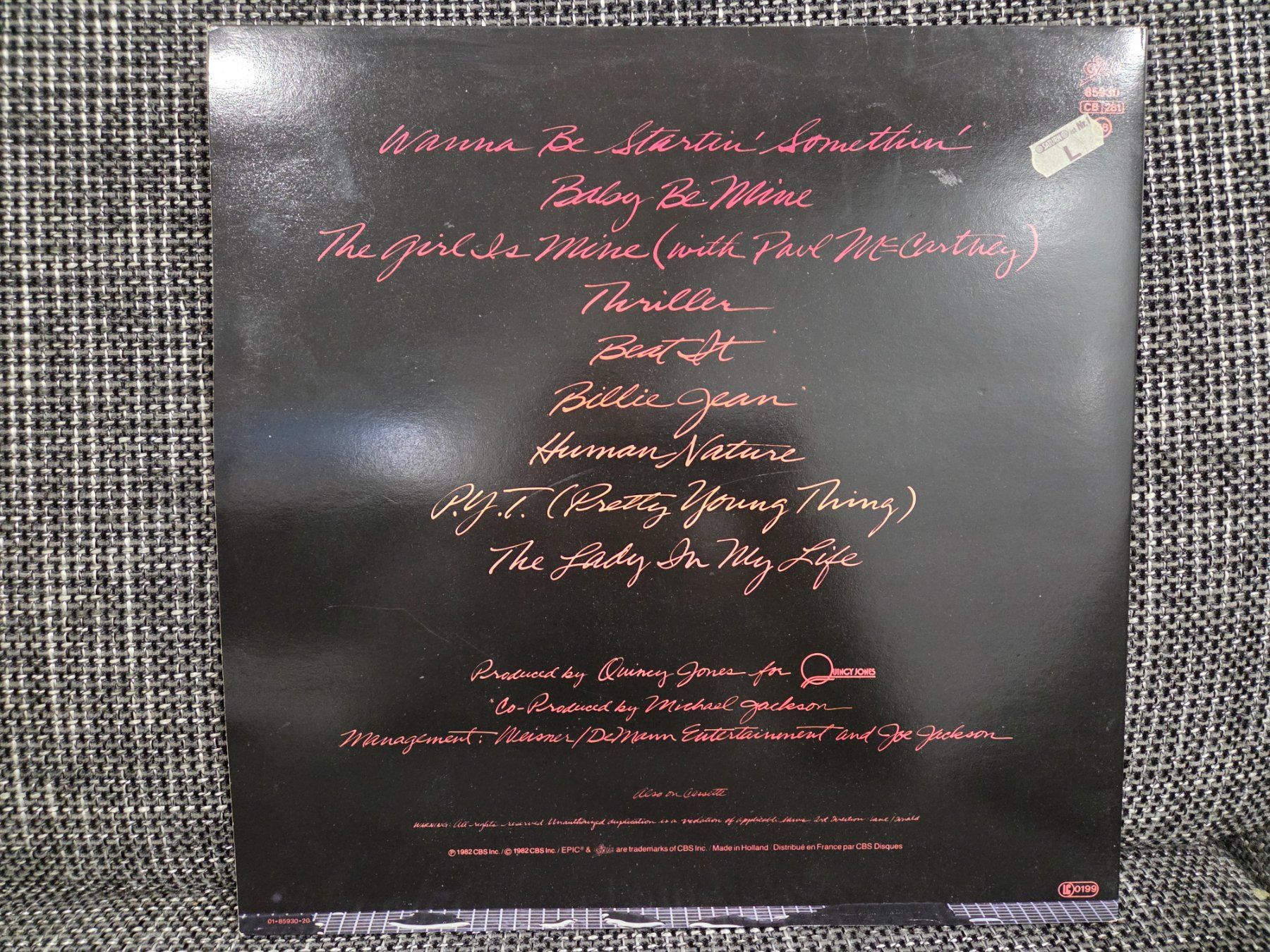 Schallplatten: Michael Jackson Thriller LP Topzustand – Gebraucht aus Stetten SH von ExtremMIB 2