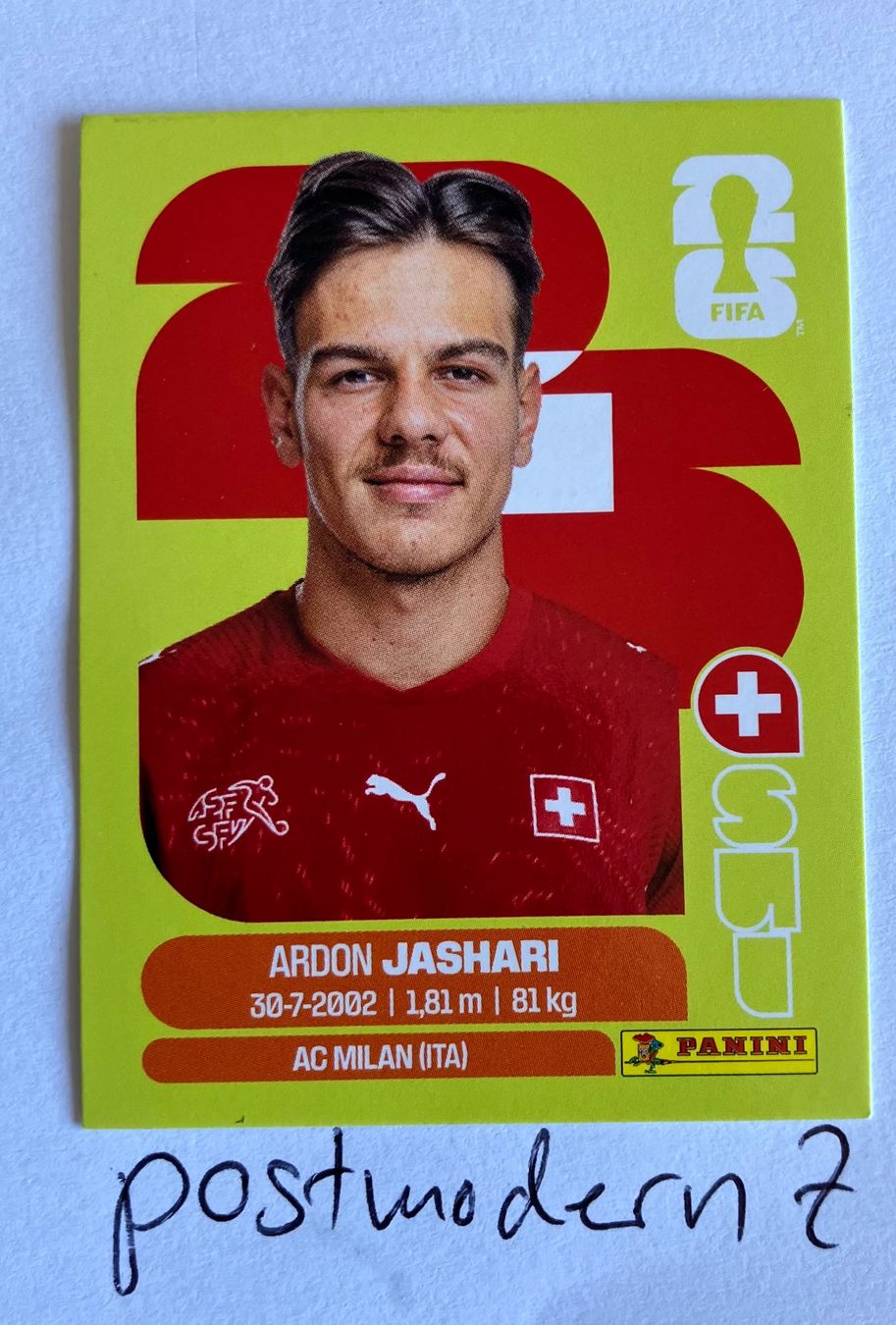 Panini Carte collezionabili: Panini - SUI 14 - Ardon JASHARI – Nuovo (secondo la descrizione) da Altstätten SG venduto da postmodern7