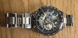     Skeleton Automatikuhr Edelstahl schwarz