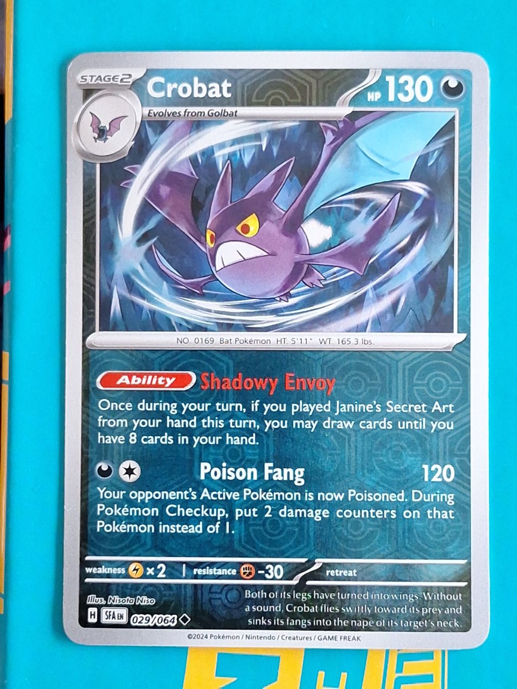 Pokémon Carte collezionabili: Crobat - Reverse Holo - Pokemon Shrouded Fable – Usato da Altstätten SG venduto da GGsGameshop