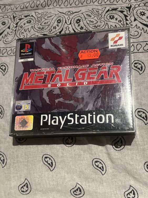 Metal Gear Solid Sur PS1 - Version PAL - Boîtier PlayStation Bigbox - Etat Correct