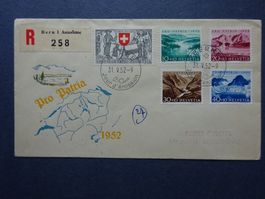 1952 Pro Patria FDC BERNE - SELTENE Illustration