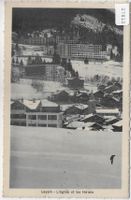 Leysin - L'eglise et les Hotels en hiver