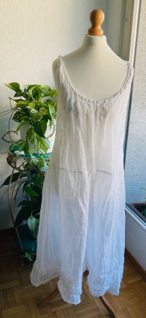 Robe blanche sous robe jupon volants romantique blanc S/M/L