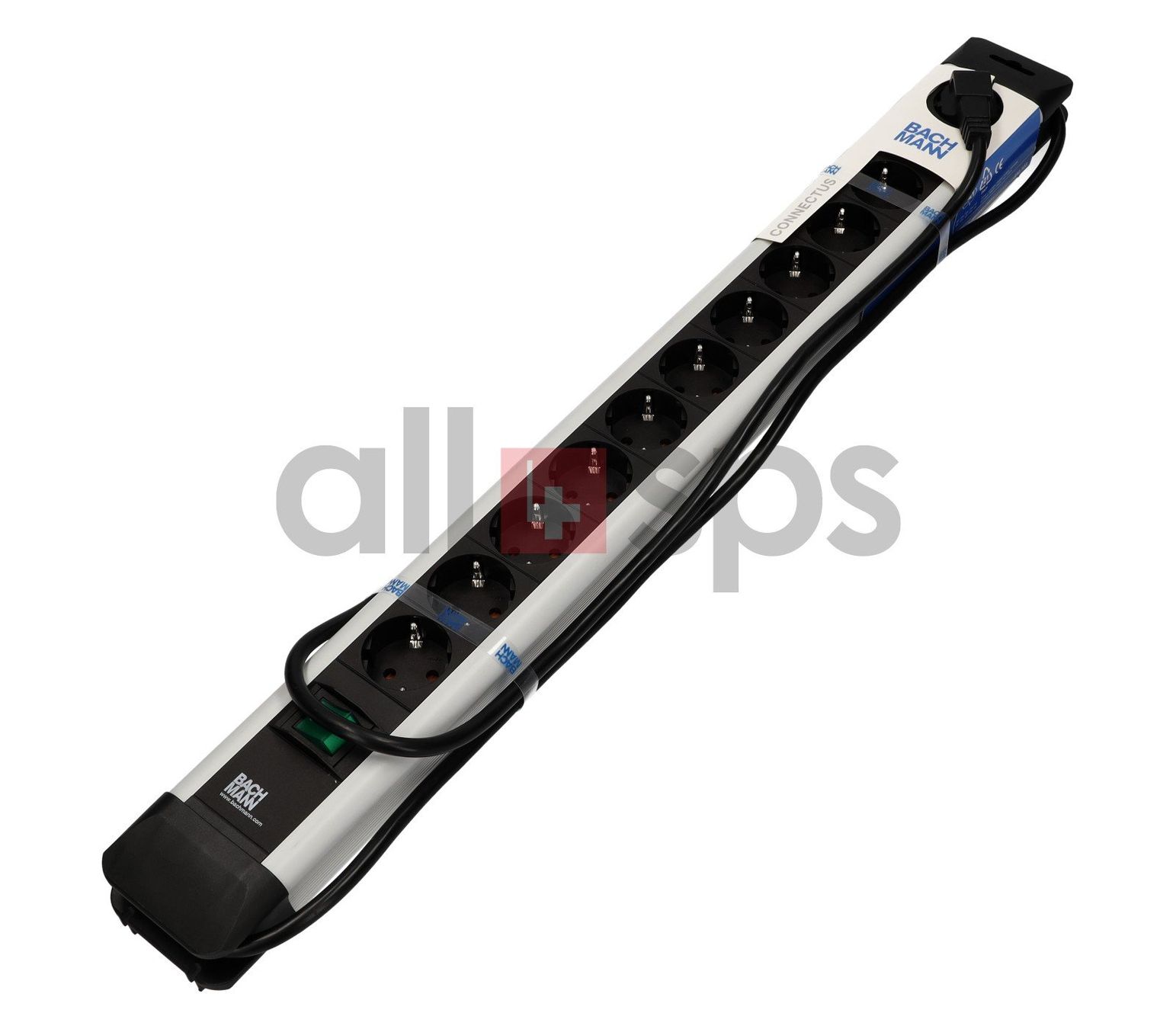 Spine: BACHMANN CONNECTUS 12X SCHUKO STECKLEISTE M. SCHALTER – Nuovo e nell'imballaggio originale da Wolfhalden venduto da shop.all4sps