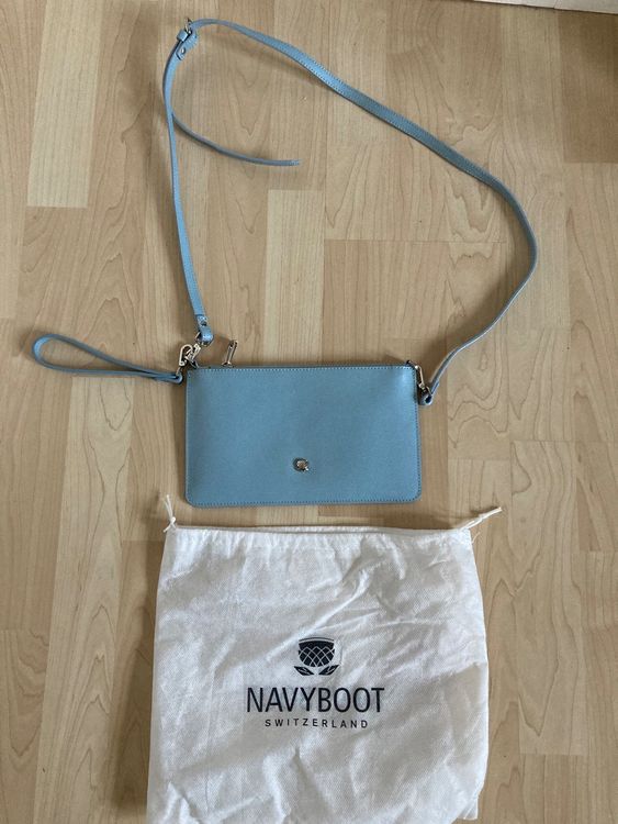 Sac à Main Navyboot Vintage En Cuir Gris Clair - Italie, Occasion Bon état