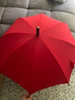 Bally Umbrella Red Wood Handle good condition