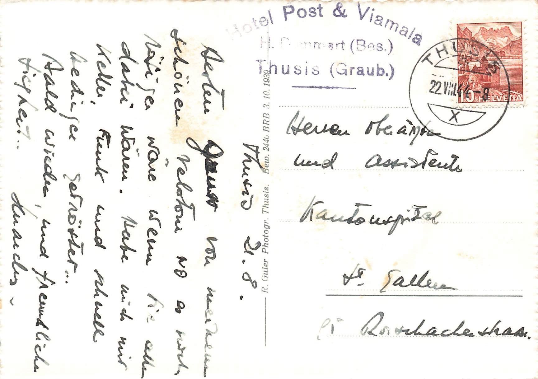 Cartoline postali: Thusis GR Solisbrücke G – Usato da Biasca venduto da Blenio71 1