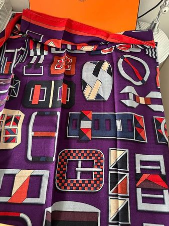 Original Hermés Schal 140x140 - "Carré Boucles" - neuwertig