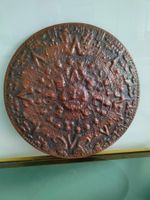 Großer antiker Mexiko-Wandkalender aus Kupfer