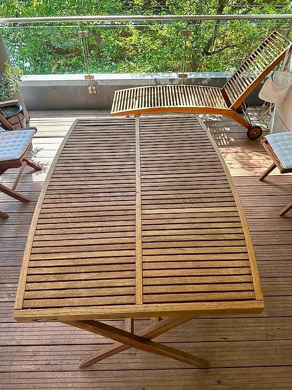 Tables: Table de jardin en teck – D'occasion à Genève par win-win 1