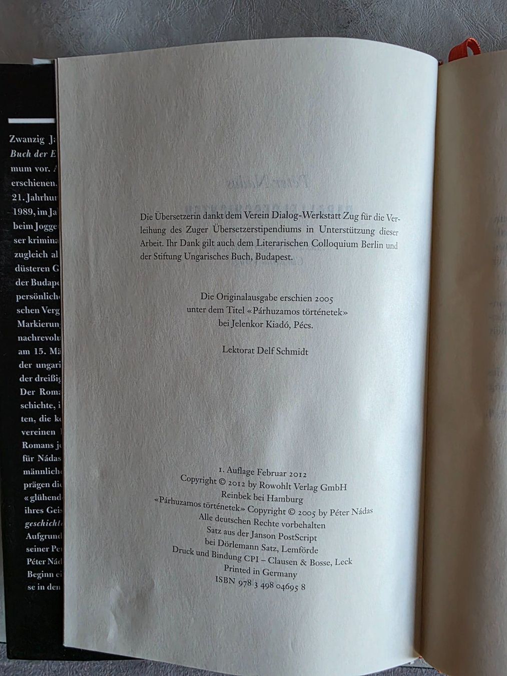 Libri: Péter Nadas - Parallel Geschichten - Roman - 2012 – Nuovo (secondo la descrizione) da Walterswil BE venduto da Lonitti 7