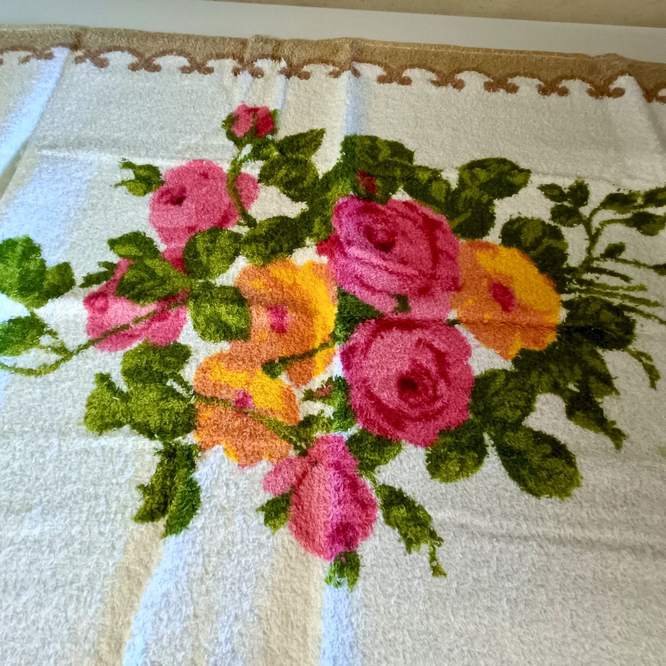 Bettwäsche: Frottee Set mit Rosenmuster  Retro / Vinatge – Gebraucht aus Sitterdorf von imsis 1