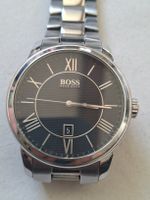 Armbanduhr Hugo Boss Edelstahl Zifferblatt dunkel gebraucht