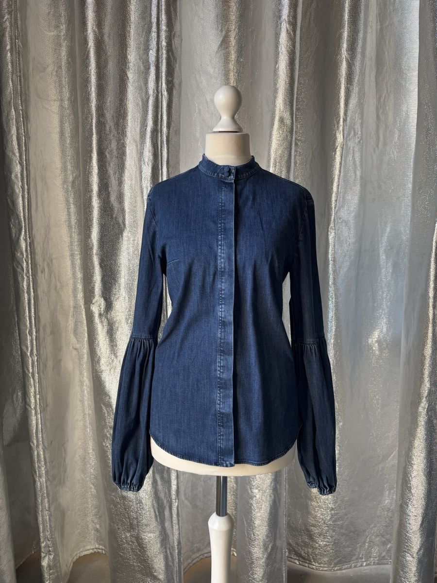 Dondup Camicette: DONDUP Bluse Denim Ballonärmel Gr. S – Usato da Ottoberg venduto da toomanydresses 1