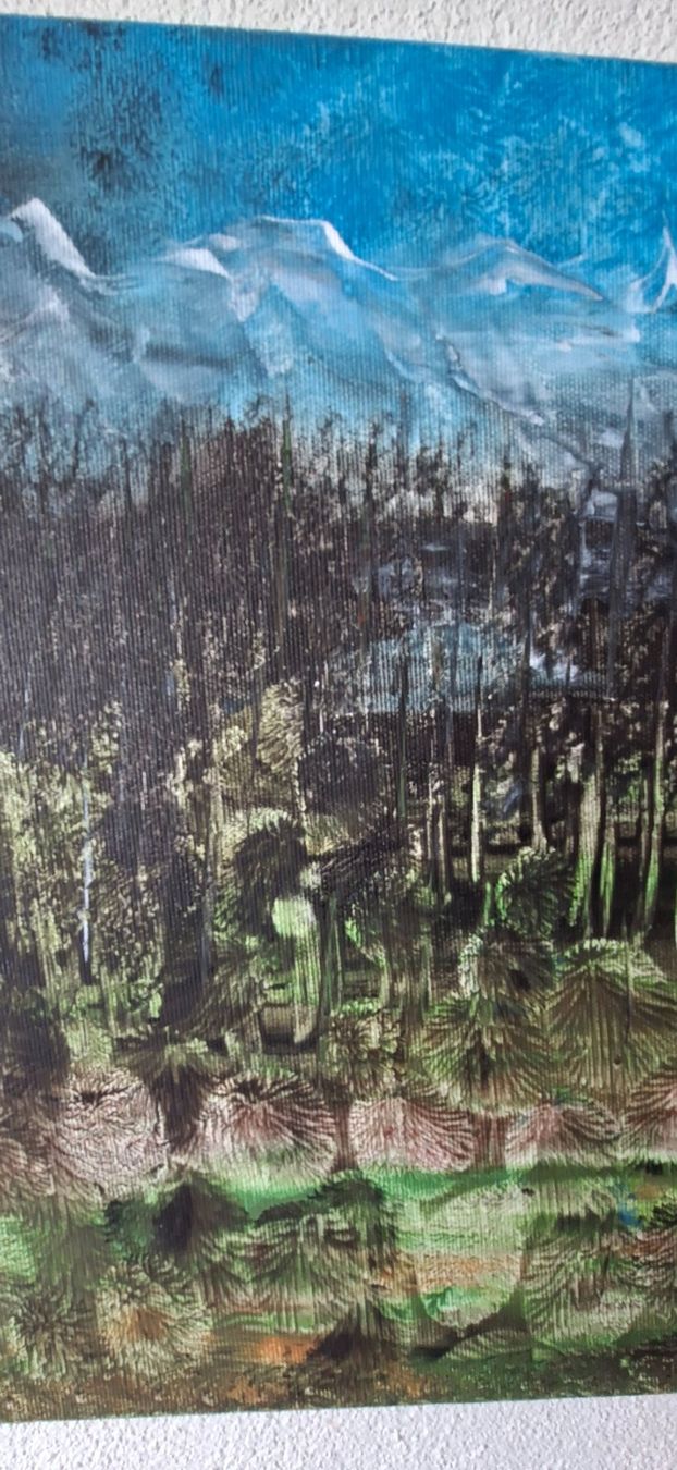 Dipinti: Gemälde " Tannenwald " handmade 46×33 – Nuovo (secondo la descrizione) da Riehen venduto da Steinbock1970 6