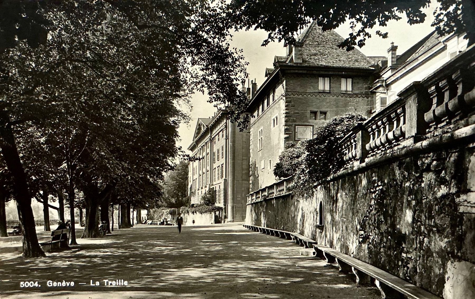 Ansichtskarten: PROMENADE DE LA TREILLE - Genève – Gebraucht aus Root von ENGLAND-TREASURES 1
