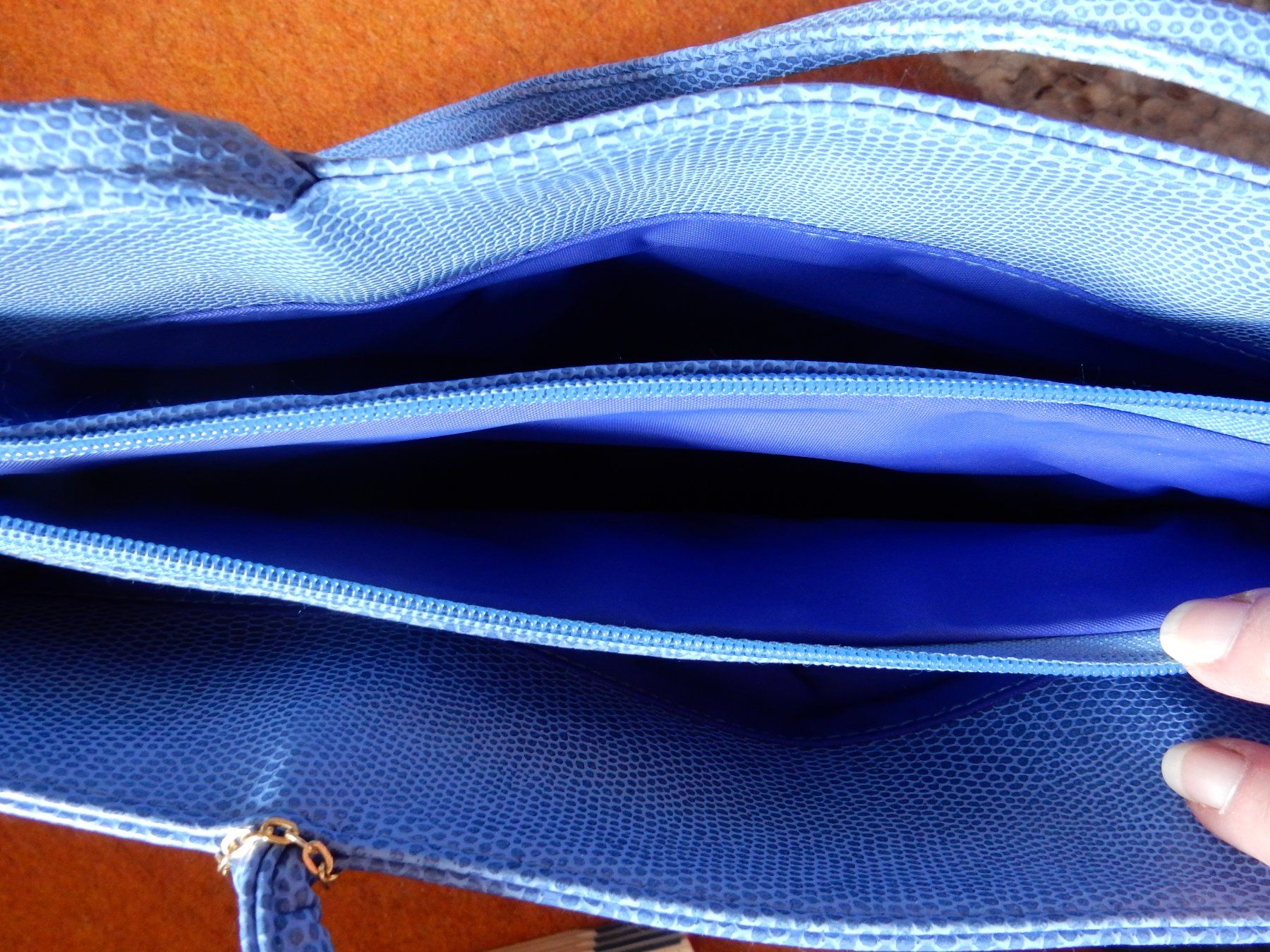 Borse: Tasche Umhängetasche blau mit Innenfächern NEU – Nuovo (secondo la descrizione) da Jona venduto da simongarden 3