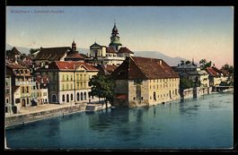 AK Solothurn, General-Ansicht mit Kirche