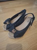 Keilabsatz Sandalen CUBE Grösse 37 dunkelblau