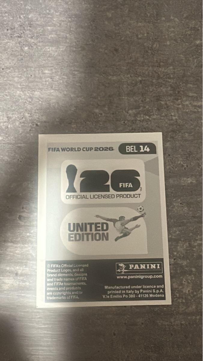 Panini Sammelbilder & Trading cards: BEL 14 , FIFA WORLD CUP 2026 PANINI  – Neu (gemäss Beschreibung) aus Frauenfeld von 1PegPeg1 1