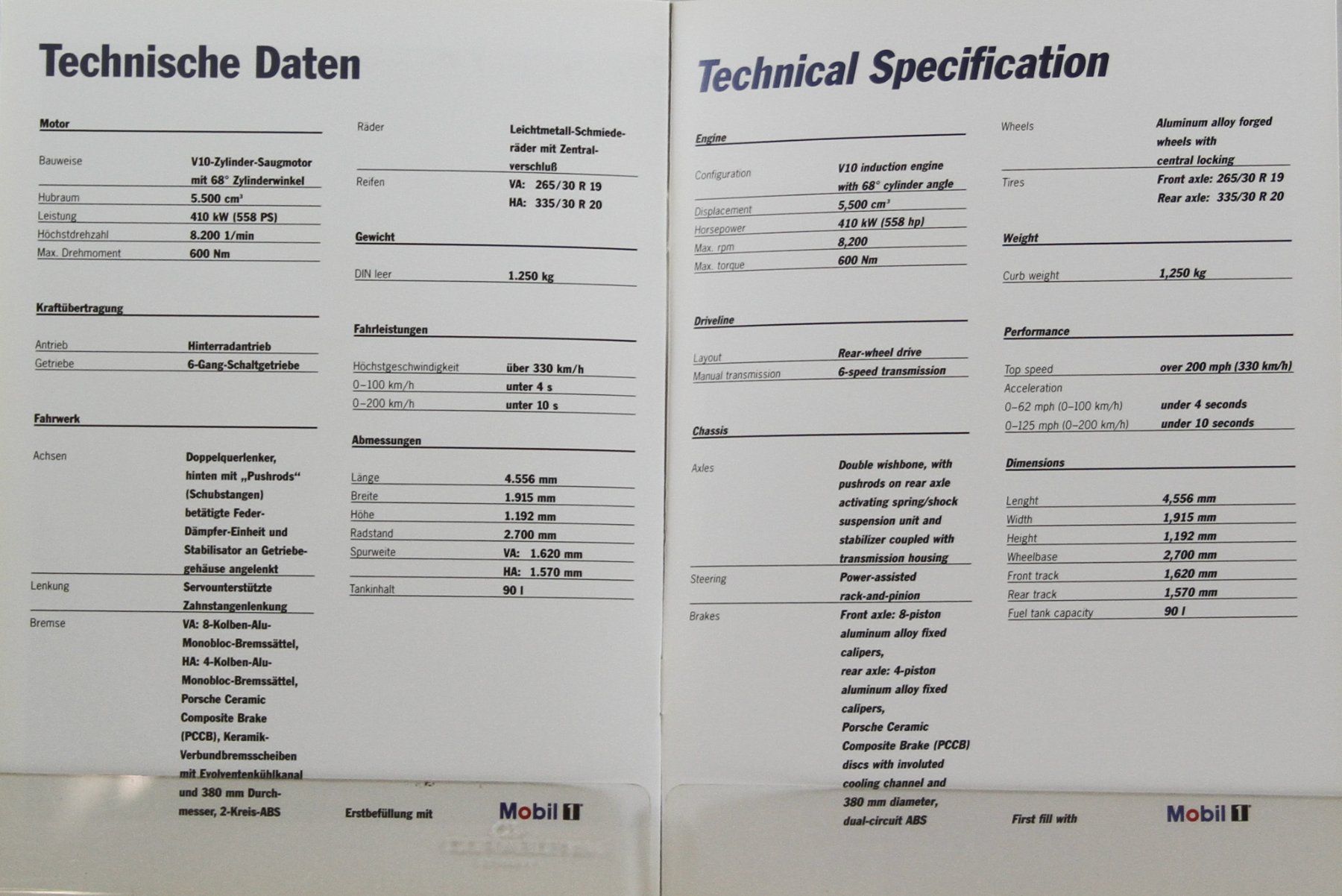 Porsche Dokumente: PROSPEKT | PORSCHE CARRERA GT - TYP 890  | AB 09.2000 - DE – Gebraucht aus Unterägeri von Isha04 7