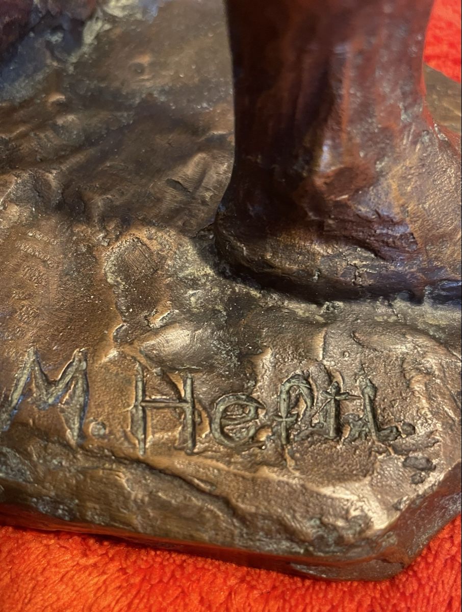 Statuette: Alte Bronzefigur CH M. Hefti – Usato da Rorschacherberg venduto da farmer61 4
