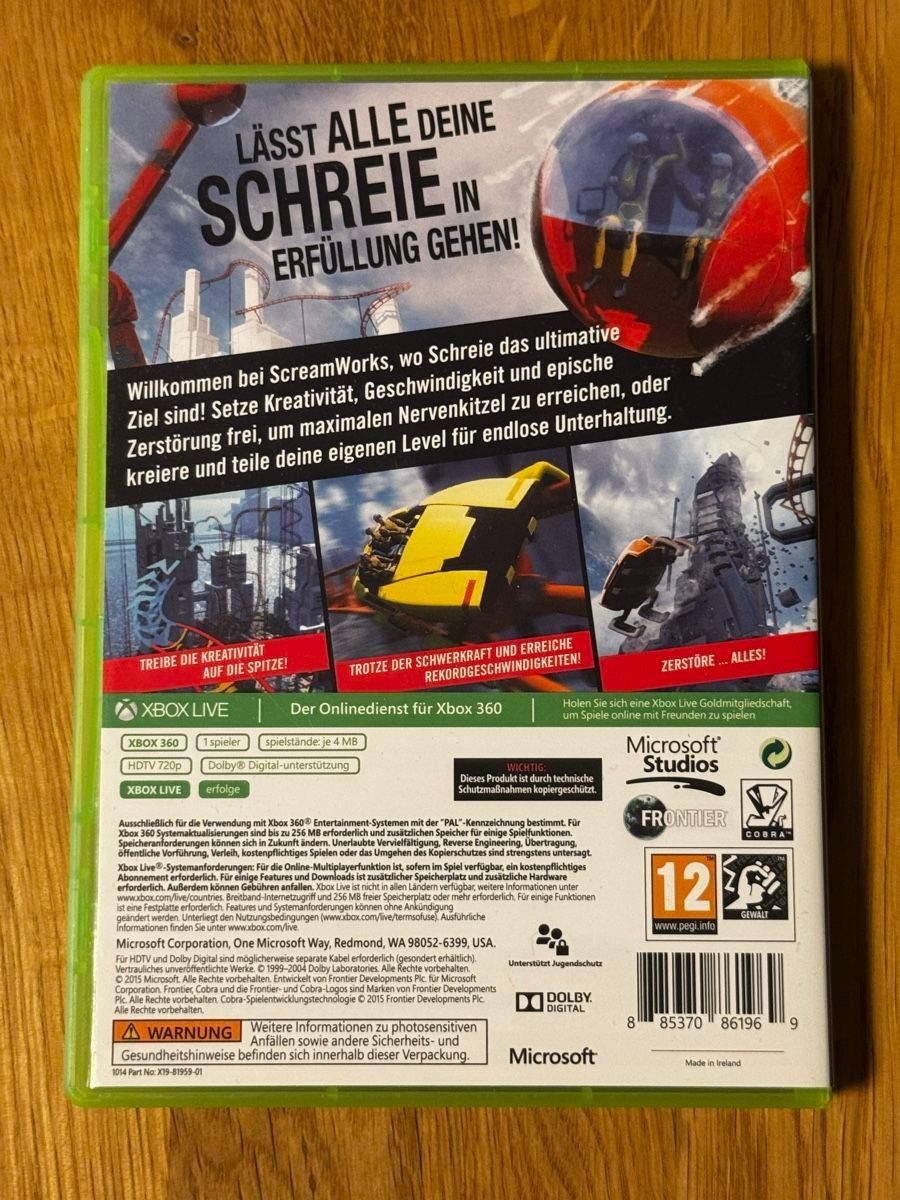 Giochi: Screamride - CIB - Xbox 360 – Usato da Uster venduto da GamesAndStuff 1