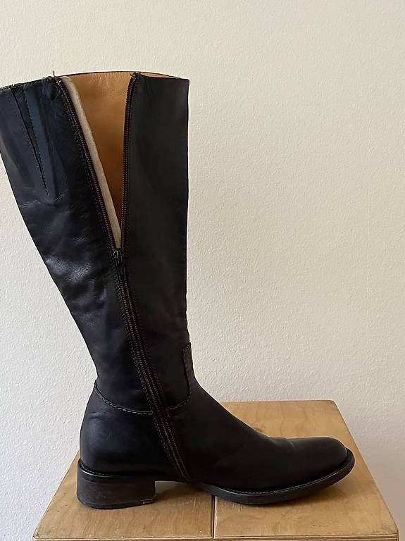 Scarpe da donna: Braune Lederstiefel – Usato da Bern venduto da nal_5x9x 4