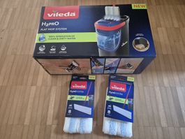 Vileda H2Pro Flat Mop System, Wischmop-Set, OVP