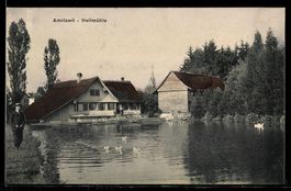 AK Amriswil, Hellmühle mit Mühlteich