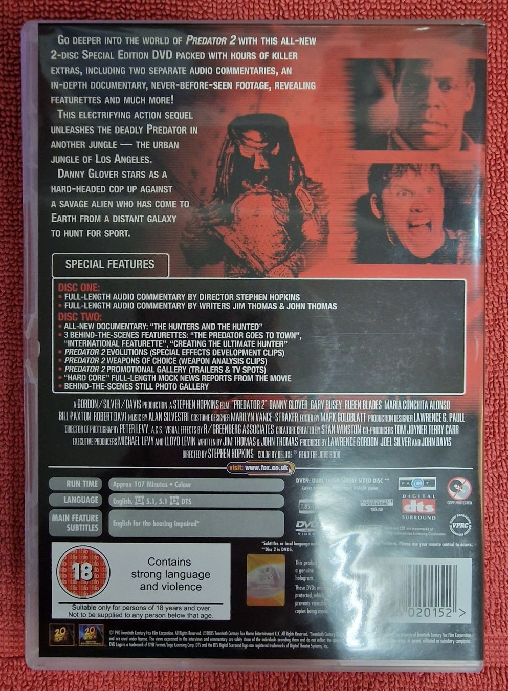 Tutti i DVDs: Predator 2 DVD UK Version – Usato da Basel venduto da phi_8xhm 1