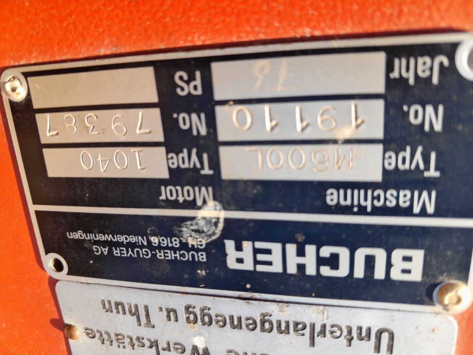 Bucher Tutte le macchine: Bucher Motormäher  – Usato da Schangnau venduto da roesti71 3