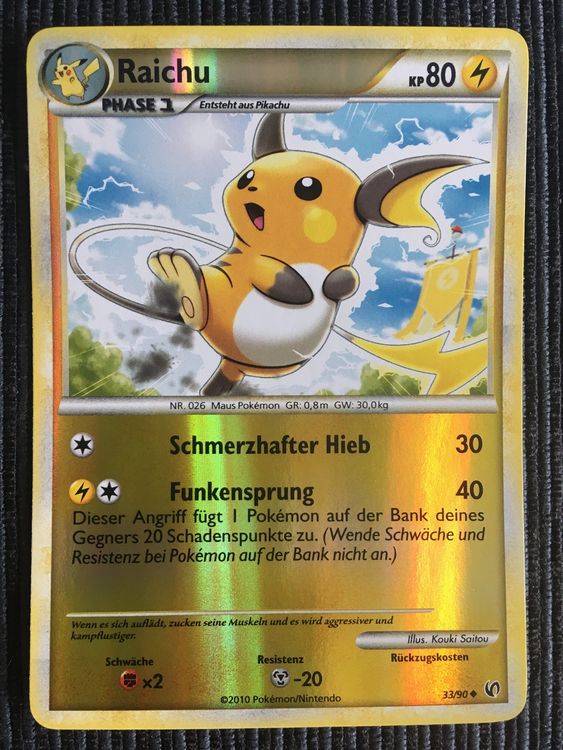 Pokémon Carte collezionabili: Pokemon Raichu Reverse Holo HS Unerschrocken 2010 – Nuovo (secondo la descrizione) da Wabern venduto da Collectfun