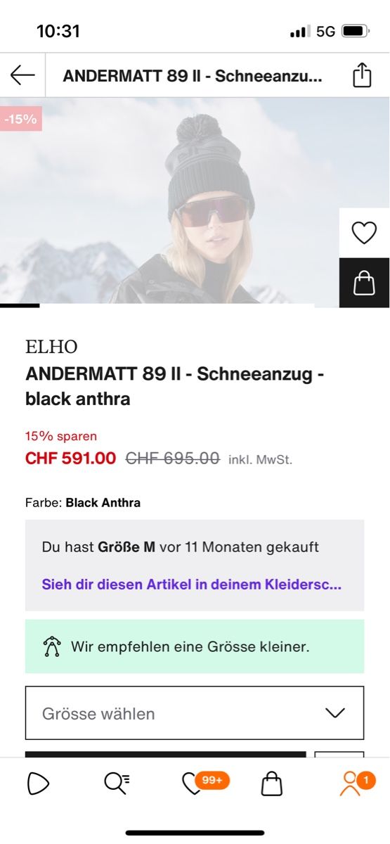 Completi & Tailleur: ELHO Schneeanzug Gr.M – Usato da Basel venduto da arminafera 2
