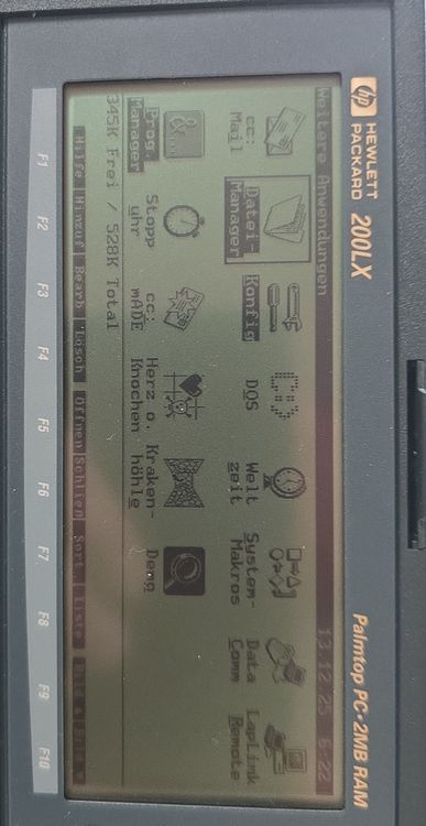 HP 200LX Palmtop PC-2MB RAM - Retro Sammlerstück (Gebraucht) in ...