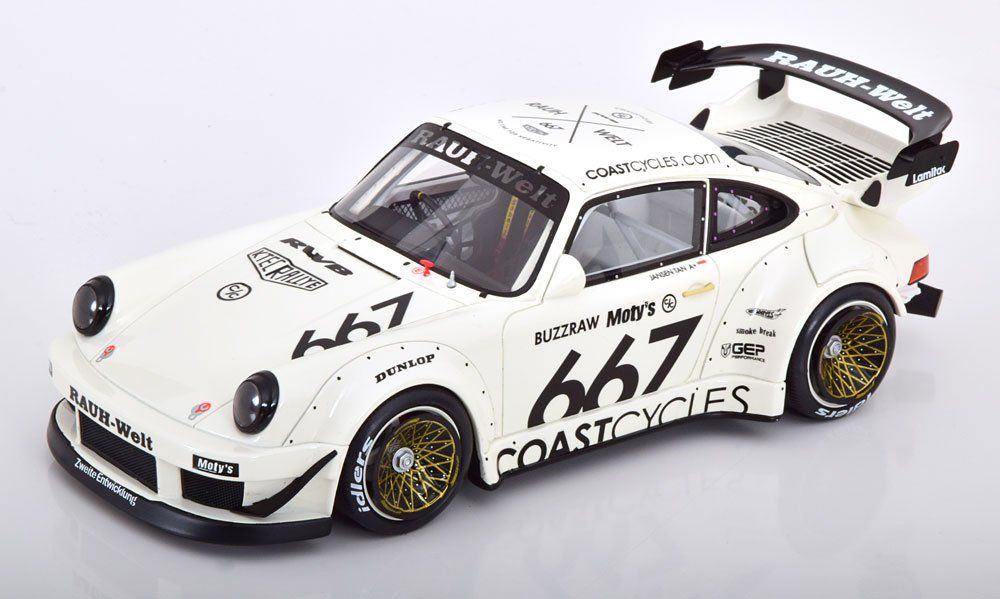 PORSCHE 911 RWB COAST CYCLES WEISS/BLACK 1:18 GT-SPIRIT (Neu und ...