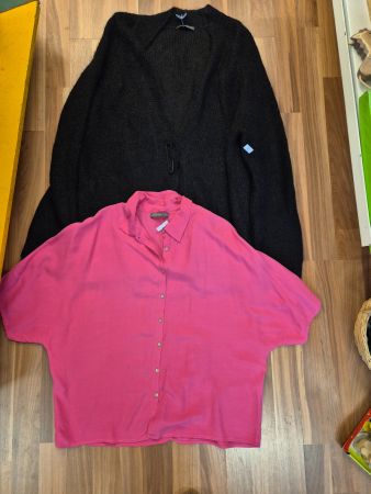 Viskose Bluse und Strickjacke Nile gr S K3
