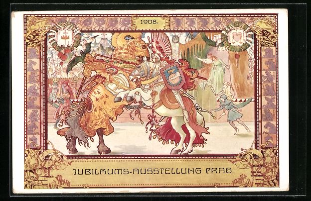 Cartes postales: Prag, Jubiläums-Ausstellung 1908, Inter – D'occasion à Berlin par bartko-reher