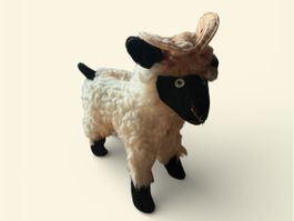Steiff Vintage Plüschtier – Weißer Widder/Lamm – Original