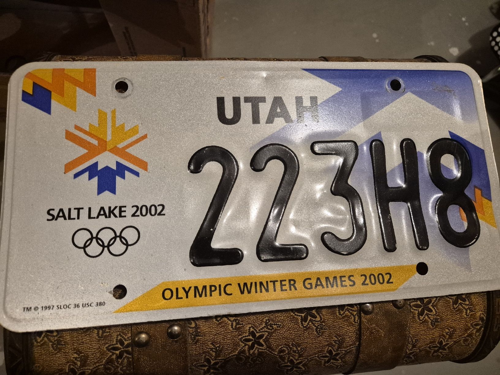 Insegne: US Kontrollschild Utah Olympic Games – Usato da Chur venduto da fcb-on-tour