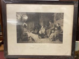 Anker Lithographie "Une histoire du Grand-père" signé.