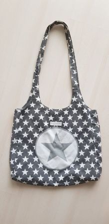 Tasche, dunkelgrau mit Sternen – Krasilnikoff