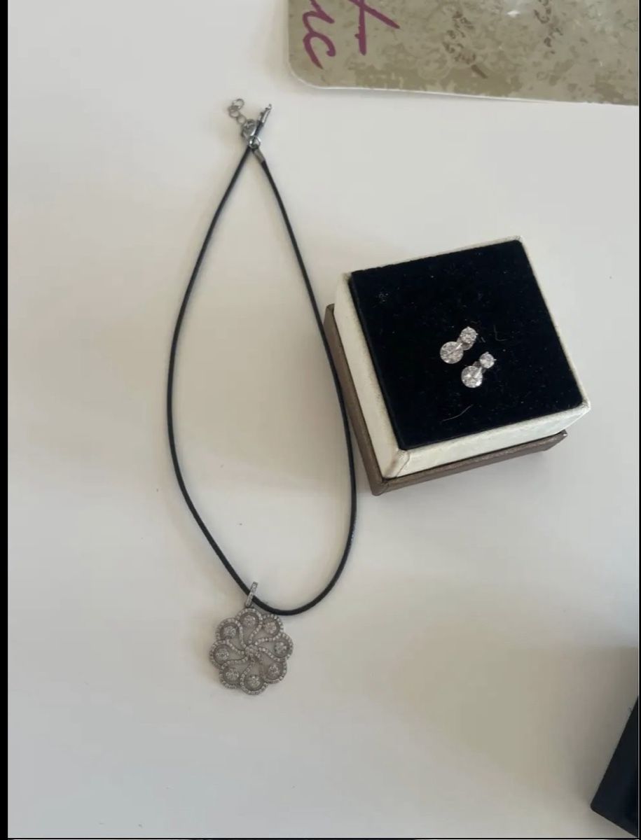 Anhänger: Silber Schmuck Set, Halskette und Ohrringe – Gebraucht aus Liestal von esr_9y9c 1