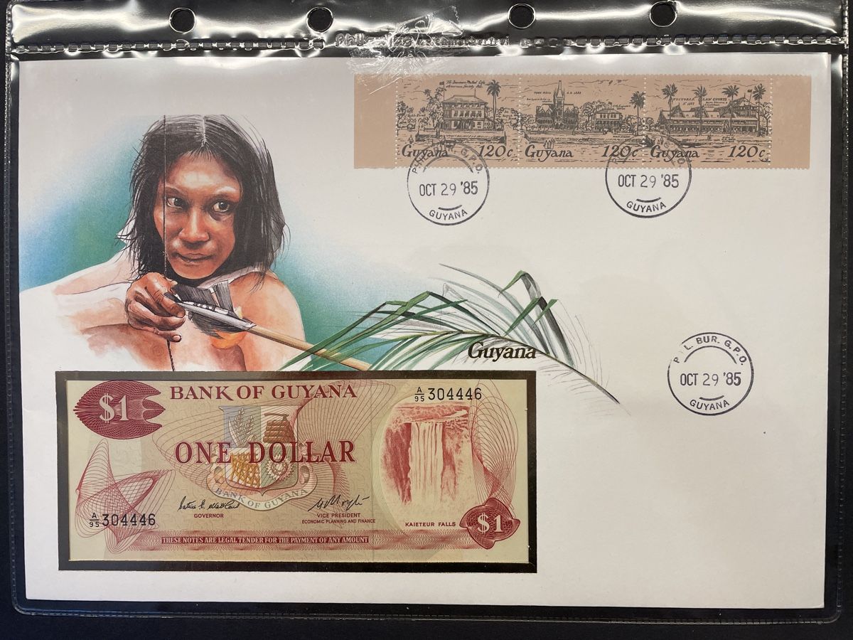 Banconote: Banknotenbrief Guyana #18 – Usato da Schachen LU venduto da Perlentraum